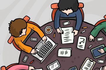 Gruppo di persone che lavorano intorno a un tavolo