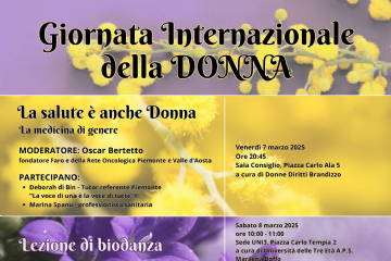 Locandina eventi 8 marzo 2025.