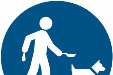 proprietario cane che raccoglie deiezioni